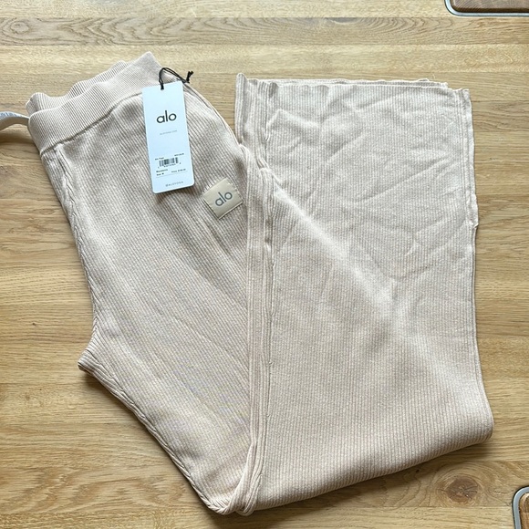 Alo Yoga Wide Leg Knit Macadamia Pants Tall Size M,All Products : American Fashion Style Bags On Sale